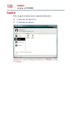Предварительный просмотр 108 страницы Toshiba Satellite serie U800W (Spanish) Manual Del Usuario