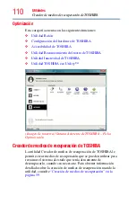 Предварительный просмотр 110 страницы Toshiba Satellite serie U800W (Spanish) Manual Del Usuario