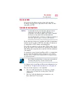 Preview for 85 page of Toshiba Satellite T110 (Spanish) Manual Del Usuario