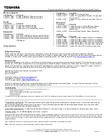 Preview for 2 page of Toshiba Satellite T215D-S1150WH Product Specifications