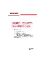 Toshiba Satellite U200 Series User Manual preview