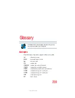 Preview for 259 page of Toshiba Satellite U200 Series User Manual