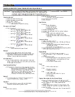 Preview for 1 page of Toshiba Satellite U200-ST2091 Series Specification