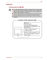 Preview for 7 page of Toshiba Satellite U400-10M User Manual