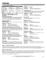 Preview for 2 page of Toshiba Satellite X205-S9359 Detailed Product Specification