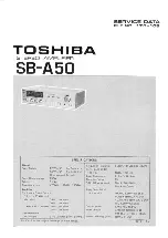 Preview for 1 page of Toshiba SB-A50 Service Data