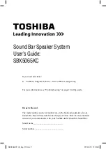 Preview for 1 page of Toshiba SBX5065KC User Manual