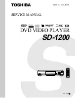 Toshiba SD-1200 Service Manual предпросмотр