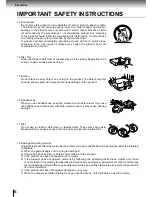 Предварительный просмотр 6 страницы Toshiba SD-1600 Owner'S Manual