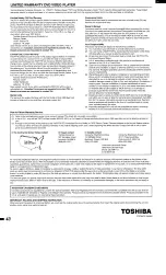 Preview for 44 page of Toshiba SD-2008 Owner'S Manual