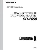 Предварительный просмотр 1 страницы Toshiba SD-2050 Owner'S Manual