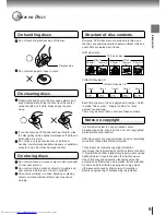 Предварительный просмотр 9 страницы Toshiba SD-210EB Owner'S Manual