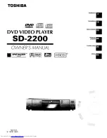 Toshiba SD-2200 Owner'S Manual preview