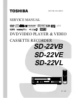 Предварительный просмотр 1 страницы Toshiba SD-22VB Service Manual