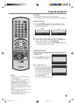 Preview for 41 page of Toshiba SD-22VB User Manual