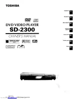 Toshiba SD-2300 Owner'S Manual preview