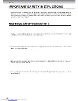 Preview for 6 page of Toshiba SD-240ESB Owner'S Manual