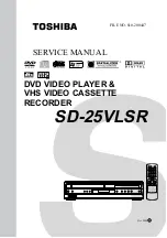 Предварительный просмотр 1 страницы Toshiba SD-25VLSR Service Manual