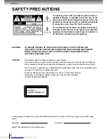 Preview for 2 page of Toshiba SD-260SA Owner'S Manual