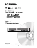 Toshiba SD-26VESE Owner'S Manual preview