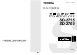 Предварительный просмотр 1 страницы Toshiba SD-2705 Service Manual