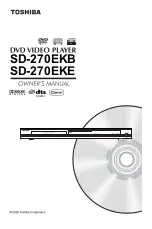 Предварительный просмотр 1 страницы Toshiba SD-270EKB Owner'S Manual