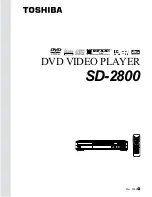 Предварительный просмотр 1 страницы Toshiba SD 2800 Owner'S Manual