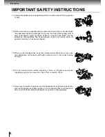 Предварительный просмотр 6 страницы Toshiba SD 2800 Owner'S Manual