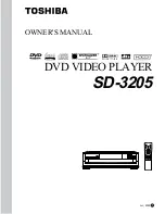 Preview for 1 page of Toshiba SD-3205 Owner'S Manual