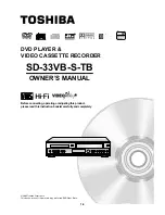 Toshiba SD-33VB-S-TB Owner'S Manual preview