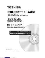 Toshiba SD-34VLSL Owner'S Manual preview