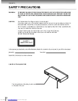 Предварительный просмотр 2 страницы Toshiba SD-370EKE Owner'S Manual