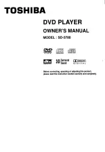 Предварительный просмотр 1 страницы Toshiba SD-3780 Owner'S Manual