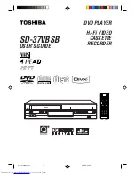 Предварительный просмотр 1 страницы Toshiba SD-37VBSB User Manual