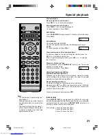 Предварительный просмотр 21 страницы Toshiba SD-37VBSB User Manual