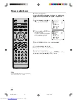 Предварительный просмотр 22 страницы Toshiba SD-37VBSB User Manual