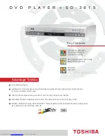 Preview for 1 page of Toshiba SD-3815 Specifications