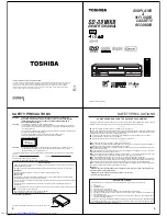 Предварительный просмотр 1 страницы Toshiba SD-38VBKB Owner'S Manual