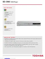 Preview for 1 page of Toshiba SD-3960 Specifications