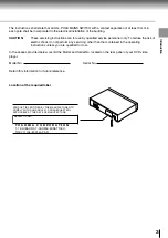 Предварительный просмотр 3 страницы Toshiba SD-400V Owner'S Manual