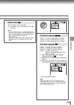 Предварительный просмотр 41 страницы Toshiba SD-400V Owner'S Manual