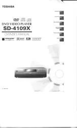 Toshiba SD-4109 Owner'S Manual preview