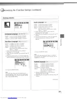 Preview for 37 page of Toshiba SD-4109X Owner'S Manual