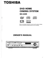 Preview for 1 page of Toshiba SD-43HK Owner'S Manual