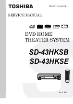 Preview for 1 page of Toshiba SD-43HKSB Service Manual