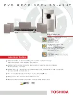 Preview for 1 page of Toshiba SD-43HT Brochure & Specs