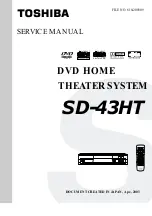 Preview for 1 page of Toshiba SD-43HT Service Manual
