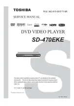 Preview for 1 page of Toshiba SD-470EKE Service Manual