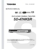 Preview for 1 page of Toshiba SD-47HKSR Service Manual