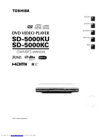 Предварительный просмотр 1 страницы Toshiba SD-5000KC Owner'S Manual